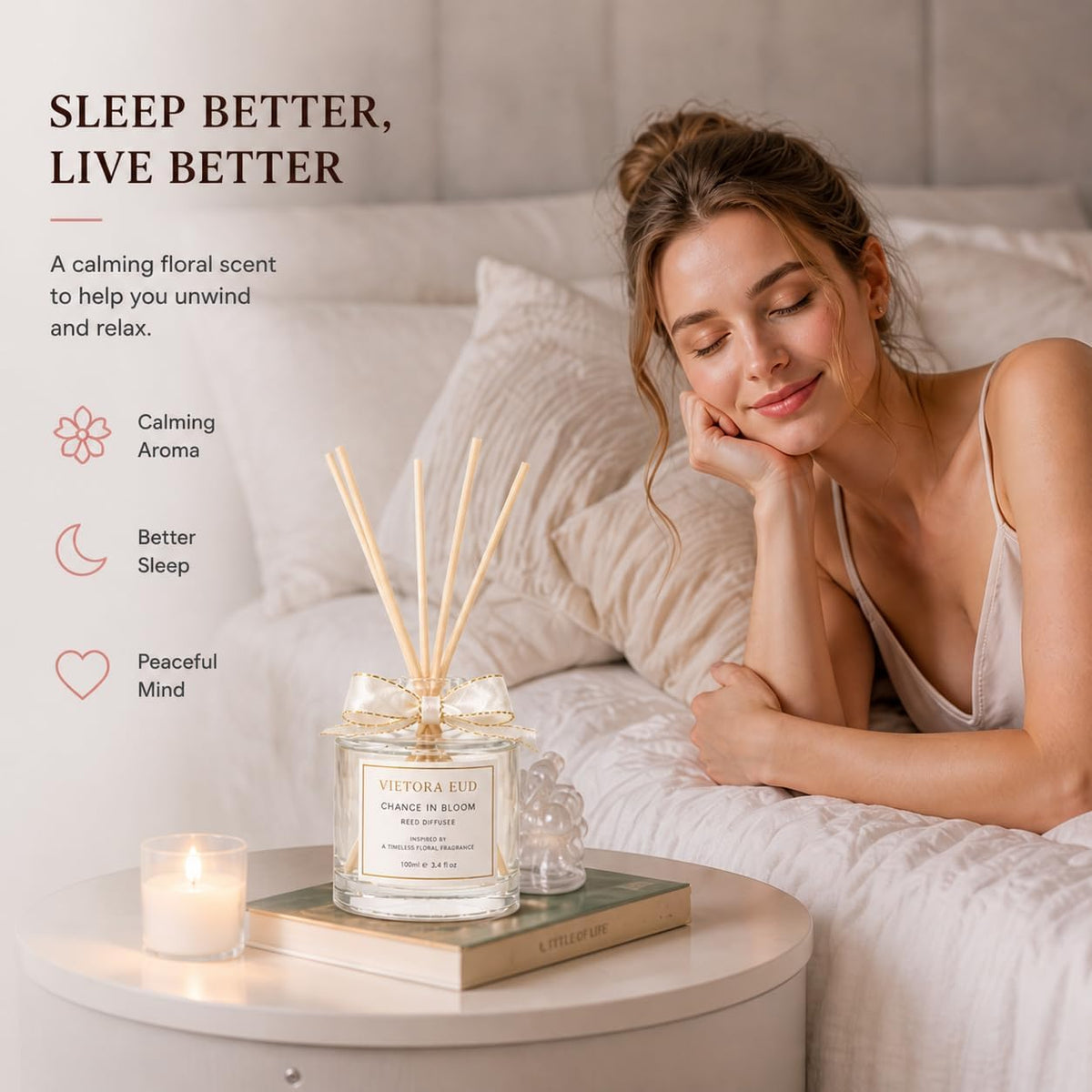 Cedarwood & White Musk Reed Diffuser, 3.34 Fl Oz