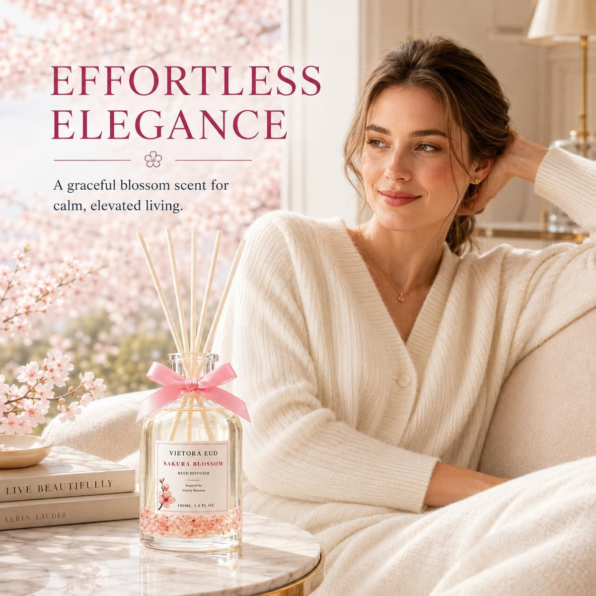 Cedarwood & White Musk Reed Diffuser, 3.34 Fl Oz