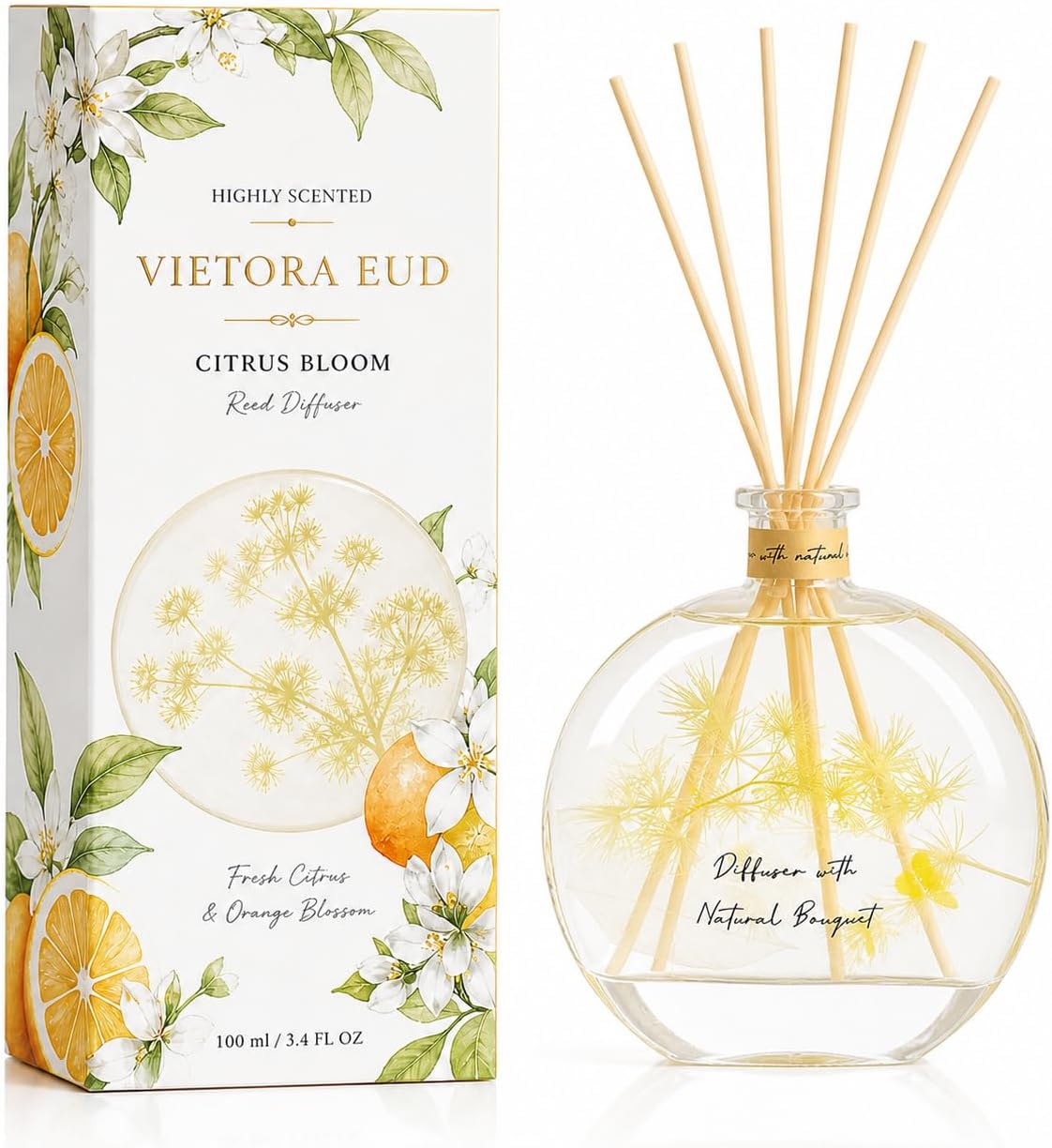 Cedarwood & White Musk Reed Diffuser, 3.34 Fl Oz