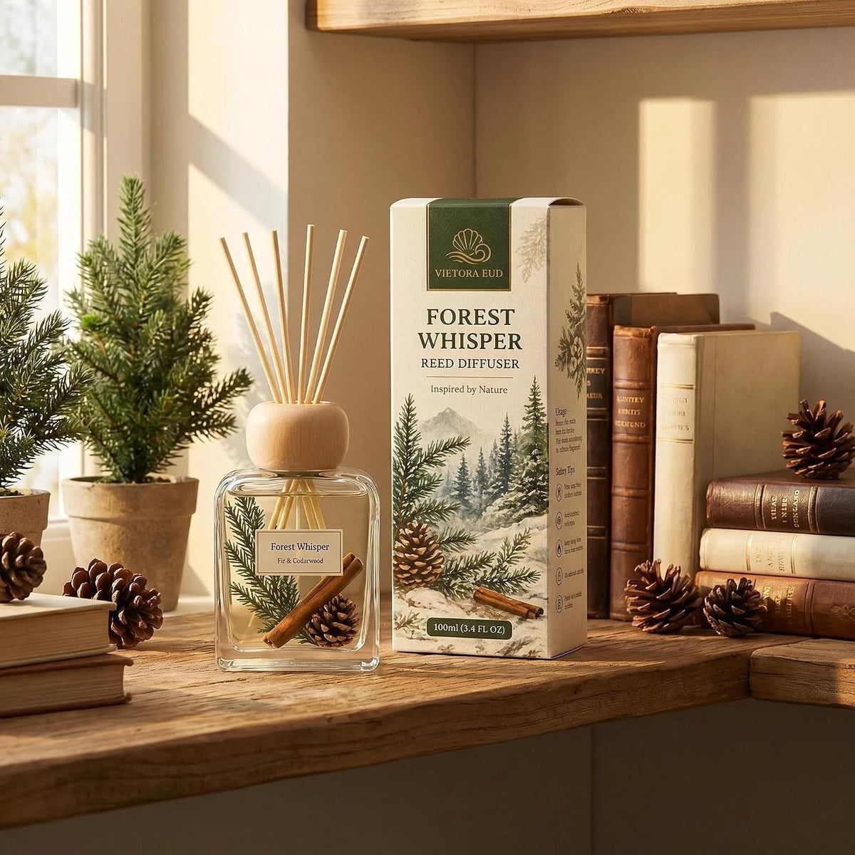 Cedarwood & White Musk Reed Diffuser, 3.34 Fl Oz