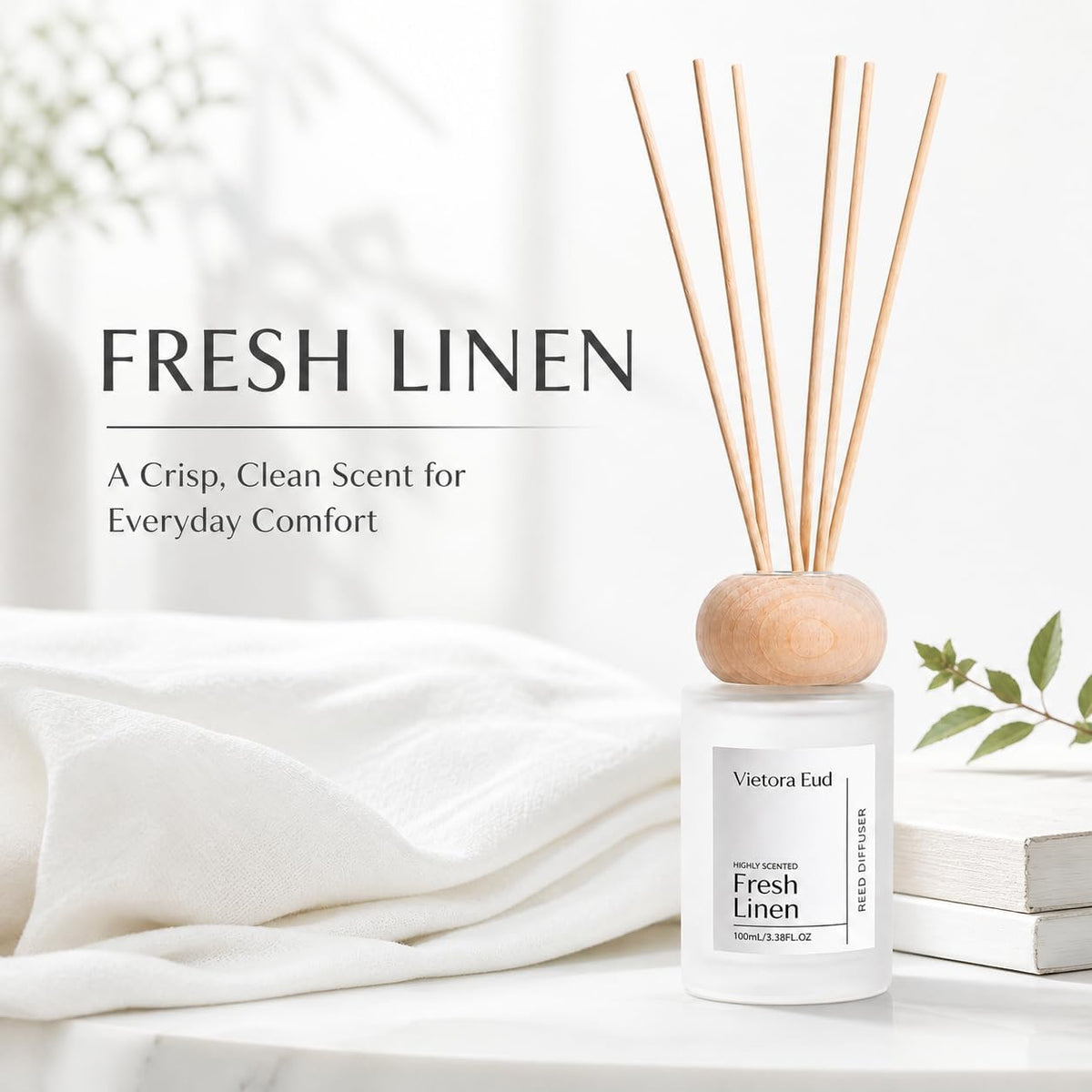 Cedarwood & White Musk Reed Diffuser, 3.34 Fl Oz