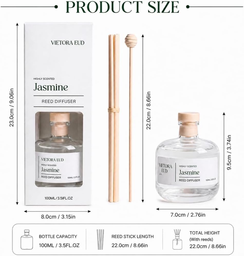 Cedarwood & White Musk Reed Diffuser, 3.34 Fl Oz