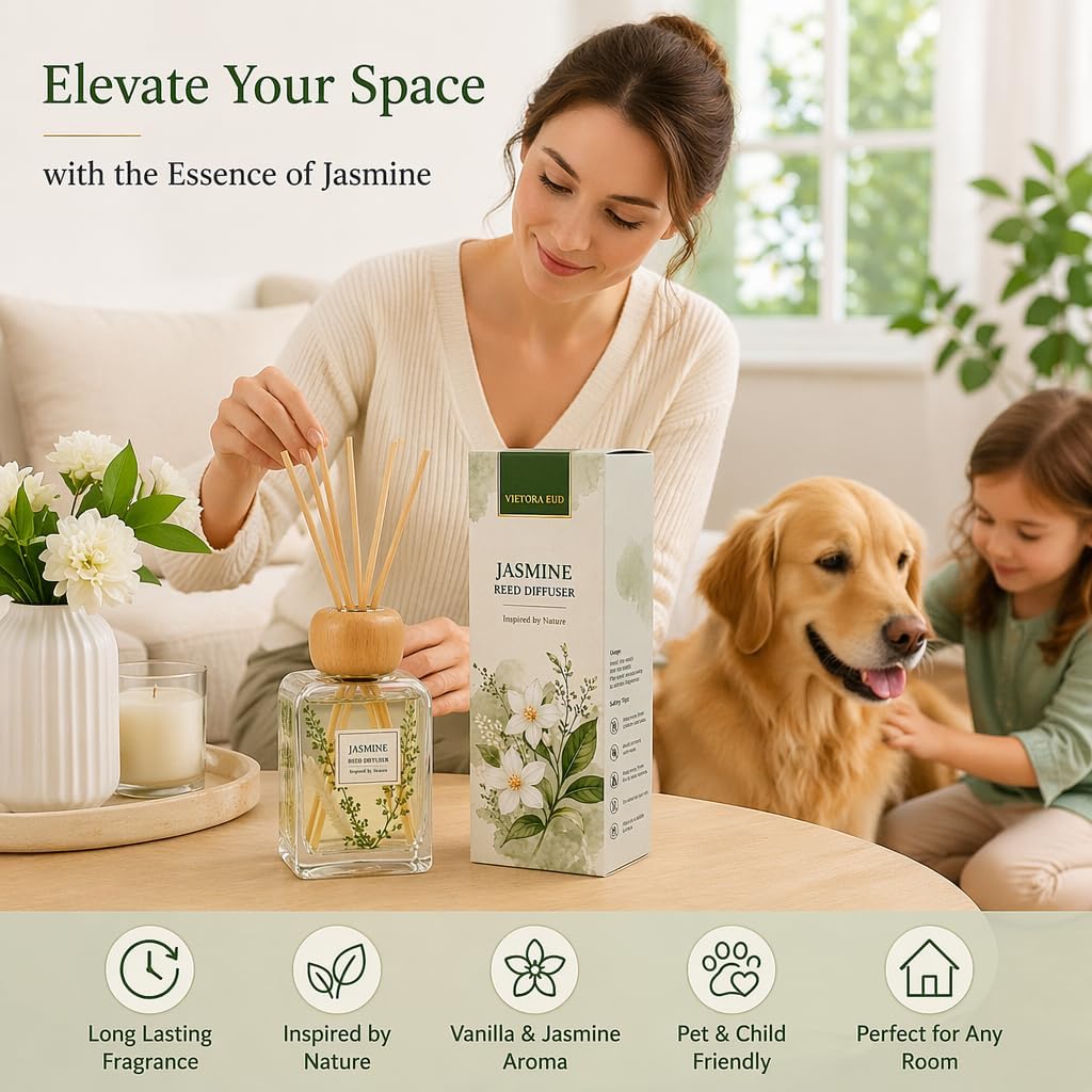 Cedarwood & White Musk Reed Diffuser, 3.34 Fl Oz