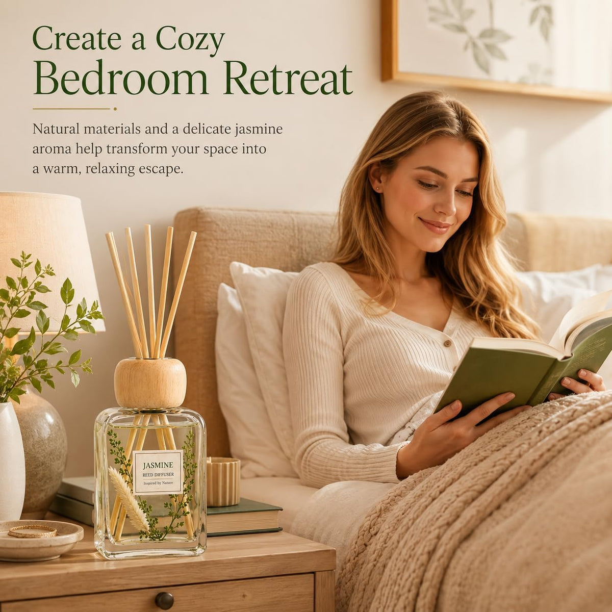 Cedarwood & White Musk Reed Diffuser, 3.34 Fl Oz