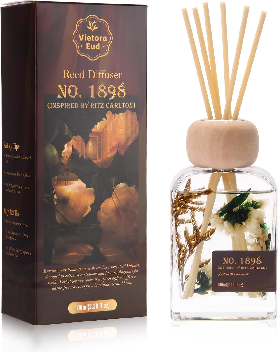 Cedarwood & White Musk Reed Diffuser, 3.34 Fl Oz