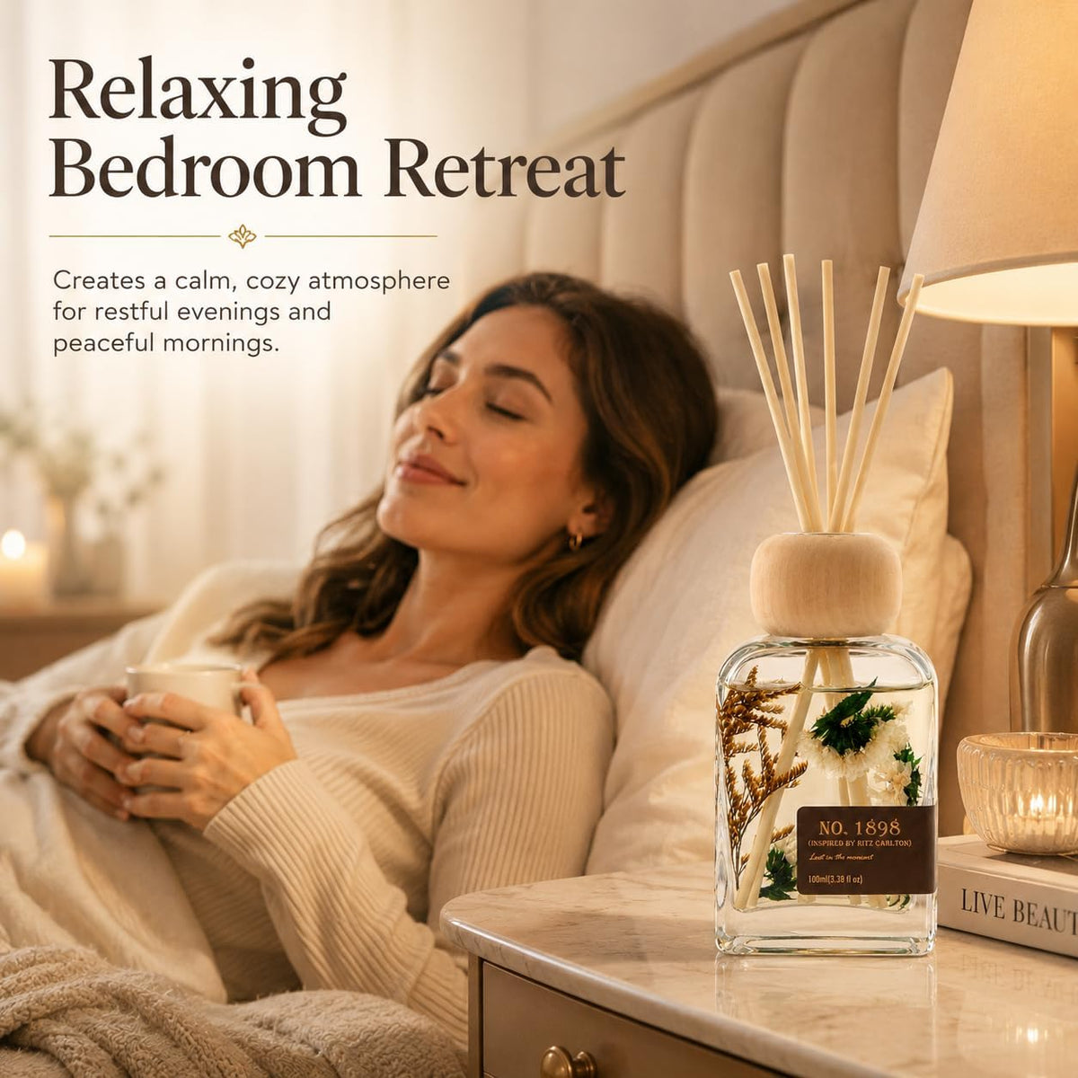 Cedarwood & White Musk Reed Diffuser, 3.34 Fl Oz
