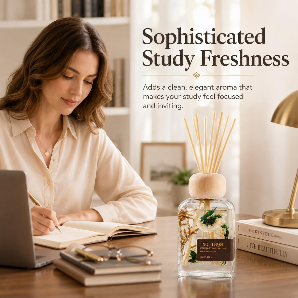 Cedarwood & White Musk Reed Diffuser, 3.34 Fl Oz