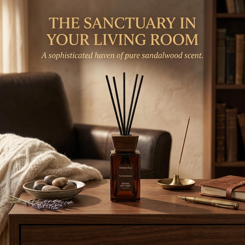 Cedarwood & White Musk Reed Diffuser, 3.34 Fl Oz