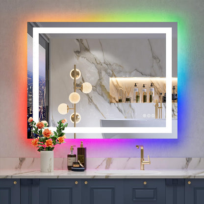 60x36 LED Bathroom Mirror with Lights, Lighted Vanity Mirror - Colors B