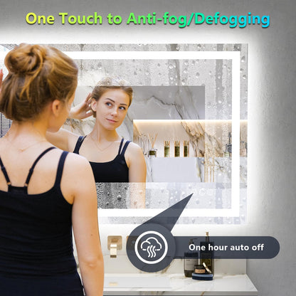60x36 LED Bathroom Mirror with Lights, Lighted Vanity Mirror - Colors B