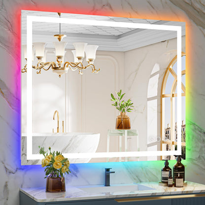 60x36 LED Bathroom Mirror with Lights, Lighted Vanity Mirror - Colors B