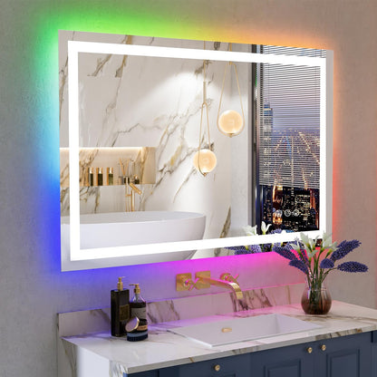 60x36 LED Bathroom Mirror with Lights, Lighted Vanity Mirror - Colors B