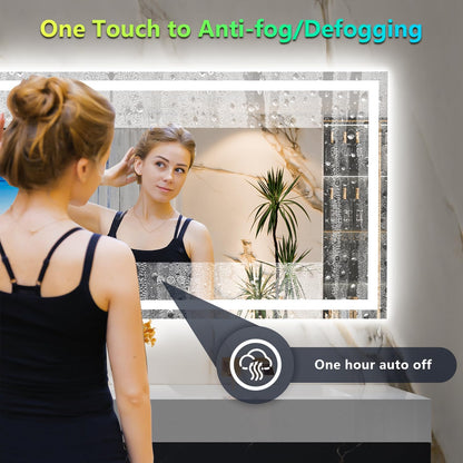 60x36 LED Bathroom Mirror with Lights, Lighted Vanity Mirror - Colors B