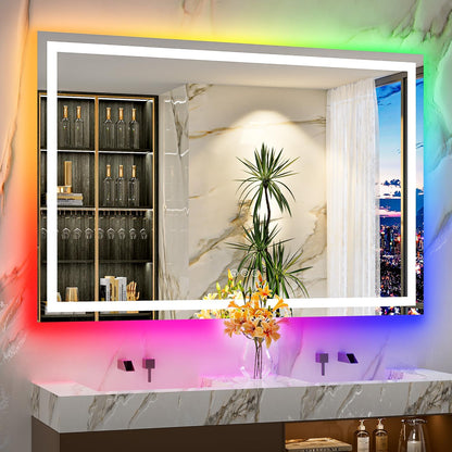 60x36 LED Bathroom Mirror with Lights, Lighted Vanity Mirror - Colors B