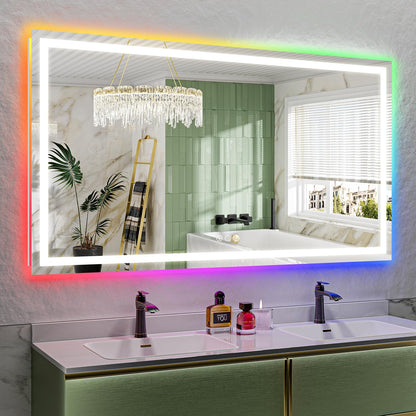 60x36 LED Bathroom Mirror with Lights, Lighted Vanity Mirror - Colors B