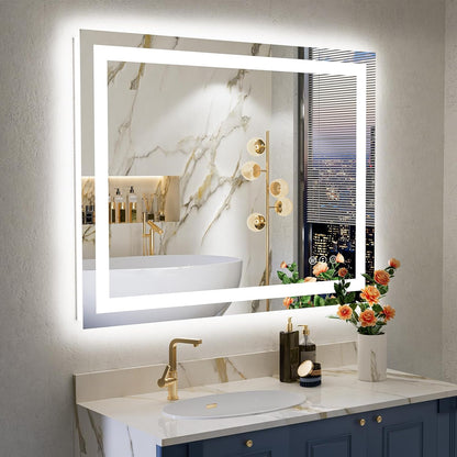 60x36 LED Bathroom Mirror with Lights, Lighted Vanity Mirror - Colors B
