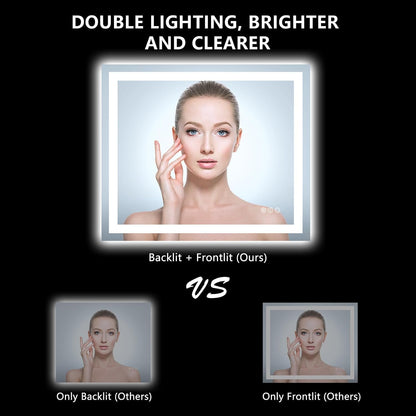 60x36 LED Bathroom Mirror with Lights, Lighted Vanity Mirror - Colors B