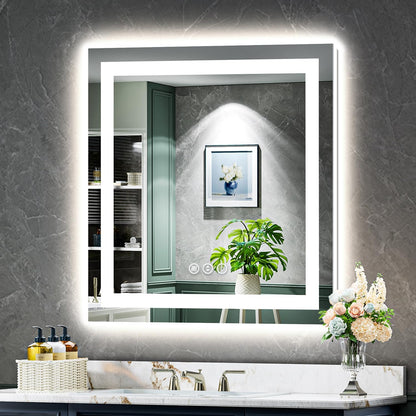 60x36 LED Bathroom Mirror with Lights, Lighted Vanity Mirror - Colors B