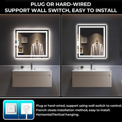 60x36 LED Bathroom Mirror with Lights, Lighted Vanity Mirror - Colors B