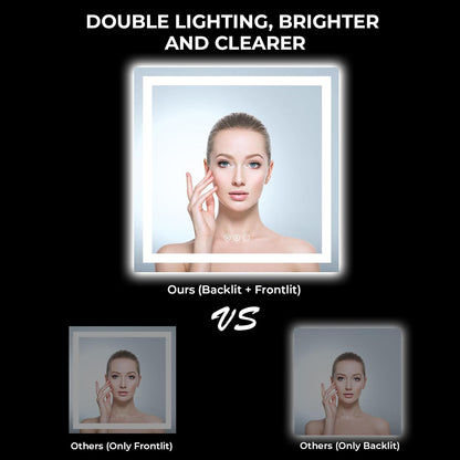 60x36 LED Bathroom Mirror with Lights, Lighted Vanity Mirror - Colors B