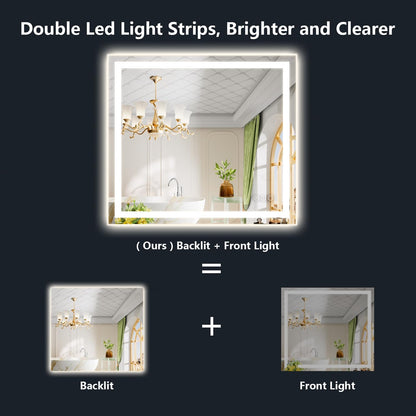 60x36 LED Bathroom Mirror with Lights, Lighted Vanity Mirror - Colors B