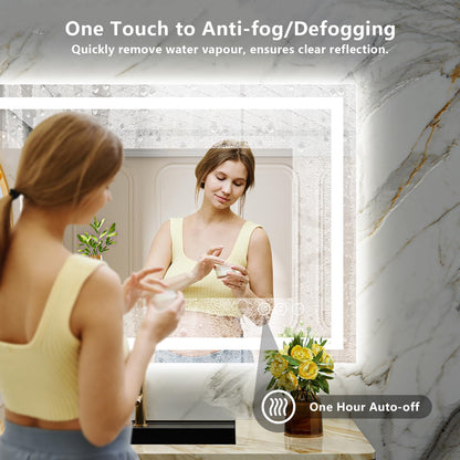 60x36 LED Bathroom Mirror with Lights, Lighted Vanity Mirror - Colors B