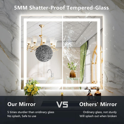 60x36 LED Bathroom Mirror with Lights, Lighted Vanity Mirror - Colors B