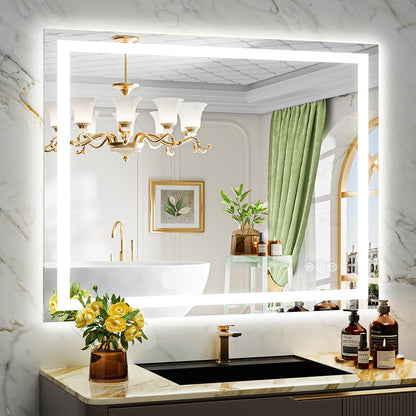 60x36 LED Bathroom Mirror with Lights, Lighted Vanity Mirror - Colors B