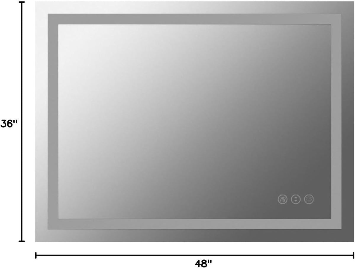 60x36 LED Bathroom Mirror with Lights, Lighted Vanity Mirror - Colors B
