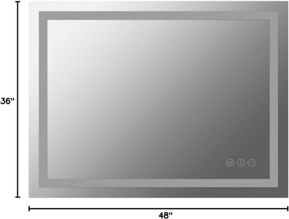 60x36 LED Bathroom Mirror with Lights, Lighted Vanity Mirror - Colors B