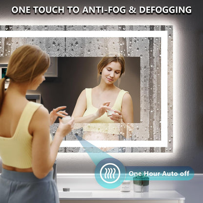 60x36 LED Bathroom Mirror with Lights, Lighted Vanity Mirror - Colors B