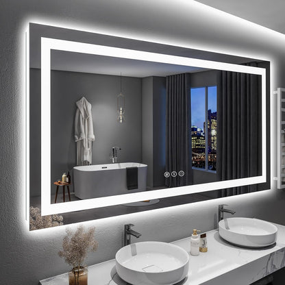 60x36 LED Bathroom Mirror with Lights, Lighted Vanity Mirror - Colors B