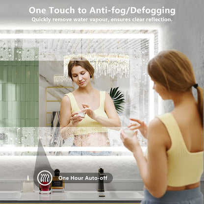 60x36 LED Bathroom Mirror with Lights, Lighted Vanity Mirror - Colors B