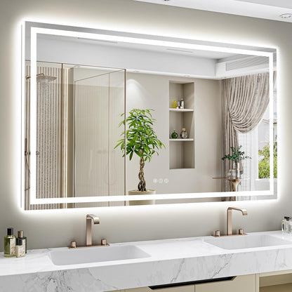 60x36 LED Bathroom Mirror with Lights, Lighted Vanity Mirror - Colors B