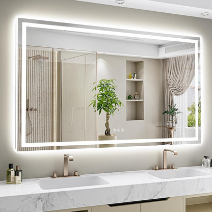 60x36 LED Bathroom Mirror with Lights, Lighted Vanity Mirror - Colors B