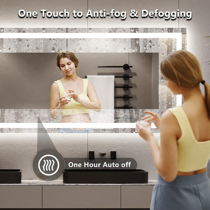 60x36 LED Bathroom Mirror with Lights, Lighted Vanity Mirror - Colors B
