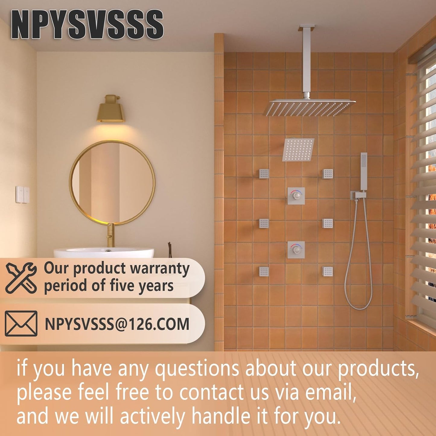 2 Way Push Button Thermostatic Shower Diverter Mixing Valve, Concealed 2 Outlet Multi Function Can Control temperature and Separate with Free Combination,Matte Black