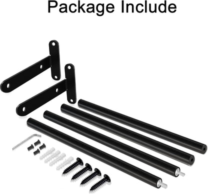 Double Towel Bar, 24 Inch Towel Racks for Bathroom, Stainless Steel Bathroom Towel Holder, Towel Rack Wall Mounted Towel Hanger Towel Rod, Matte Black