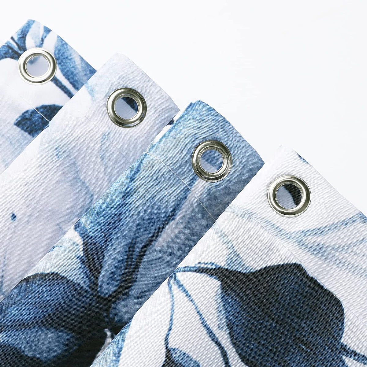 Grey Eucalyptus Shower Curtain, Watercolor Floral Print, 72x72