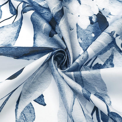 Grey Eucalyptus Shower Curtain, Watercolor Floral Print, 72x72