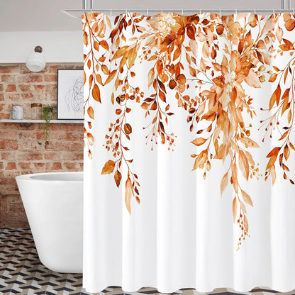 Grey Eucalyptus Shower Curtain, Watercolor Floral Print, 72x72