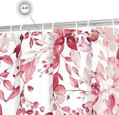 Grey Eucalyptus Shower Curtain, Watercolor Floral Print, 72x72