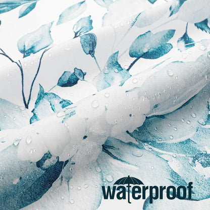 Grey Eucalyptus Shower Curtain, Watercolor Floral Print, 72x72