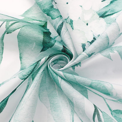 Grey Eucalyptus Shower Curtain, Watercolor Floral Print, 72x72