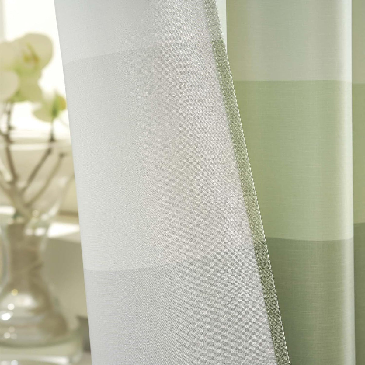 Ombre Ocean Blue Shower Curtain for Bathroom 70x72 Inch 12 Hooks
