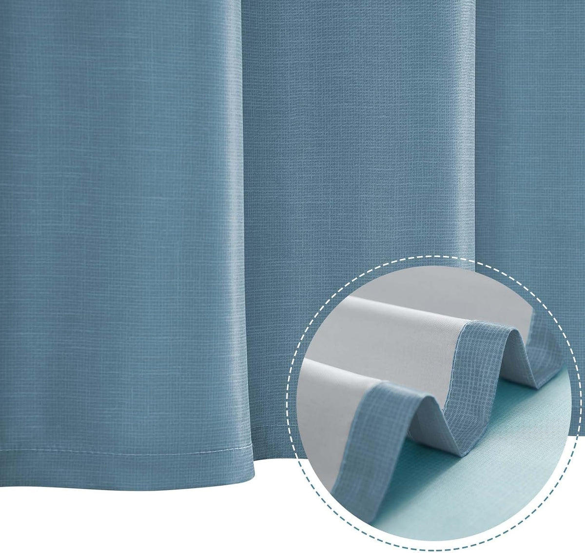 Ombre Ocean Blue Shower Curtain for Bathroom 70x72 Inch 12 Hooks