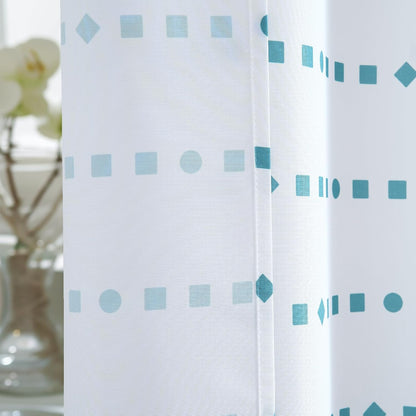 Ombre Ocean Blue Shower Curtain for Bathroom 70x72 Inch 12 Hooks