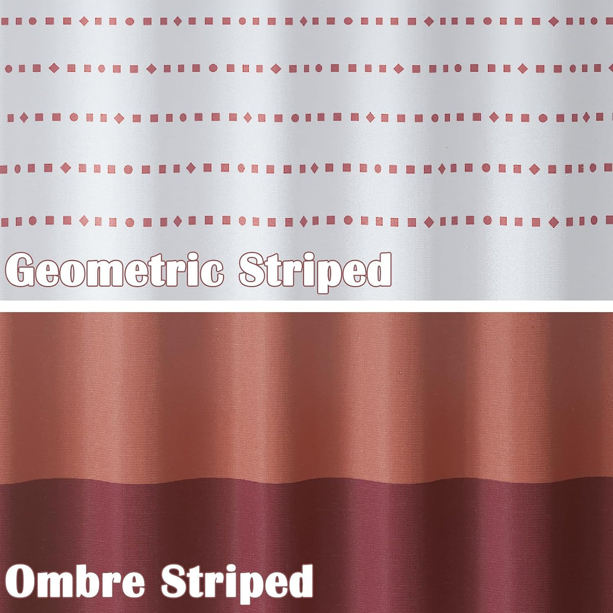 Ombre Ocean Blue Shower Curtain for Bathroom 70x72 Inch 12 Hooks