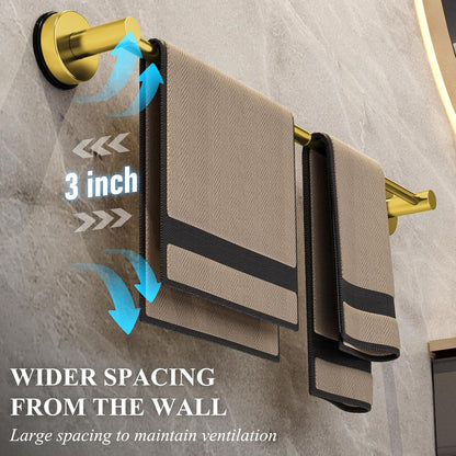 Towel Bar for Bathroom Wall,Adjustable 12~21 Inch Towel Racks for Bathroom Wall Mounted, Towel Holder for Glass Shower Door,Bathroom Accessories,Apparment Essentials,Home Decor-Silver
