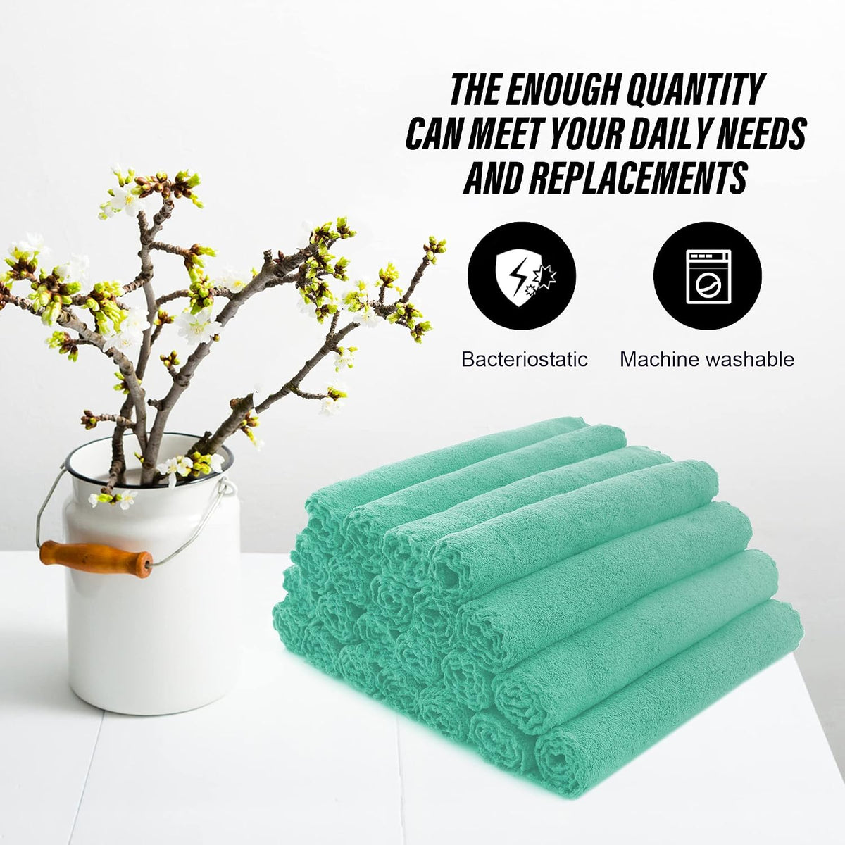 Ultra Soft Premium Washcloths Set - 12 x 12 inches - 24 Pack - Quick Drying - Highly Absorbent Coral Velvet Bathroom Wash Clothes - Use as Bath, Spa, Facial, Fingertip Towel (Grey)